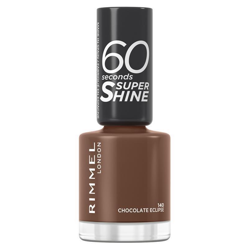 Rimmel 60 Seconds Super Shine Nail Polish - 140 Chocolate Eclipse - Branded Beauty