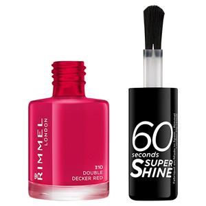Rimmel 60 Seconds Super Shine Nail Polish - 310 Double Decker Red - Branded Beauty