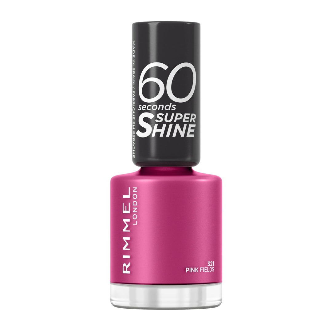 Rimmel 60 Seconds Super Shine Nail Polish - 321 Pink Fields - Branded Beauty