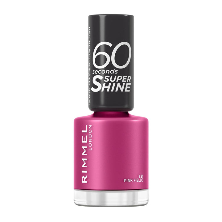 Rimmel 60 Seconds Super Shine Nail Polish - 321 Pink Fields - Branded Beauty