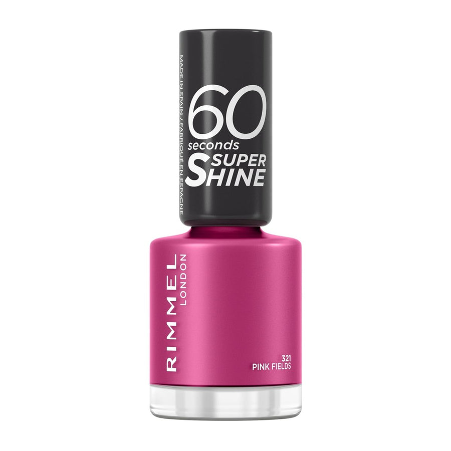 Rimmel 60 Seconds Super Shine Nail Polish - 321 Pink Fields - Branded Beauty