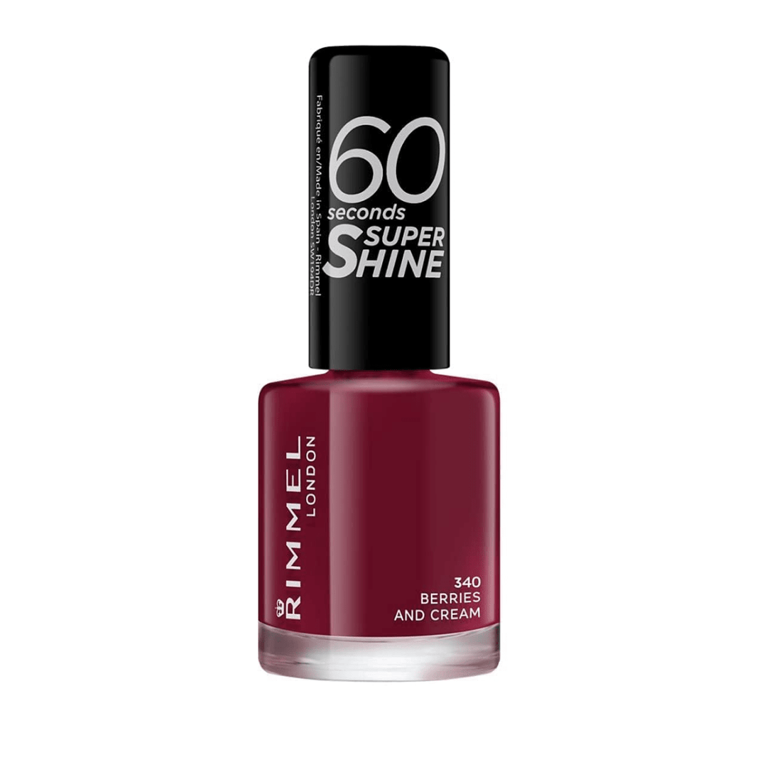 Rimmel 60 Seconds Super Shine Nail Polish - 340 Berries And Cream - Branded Beauty