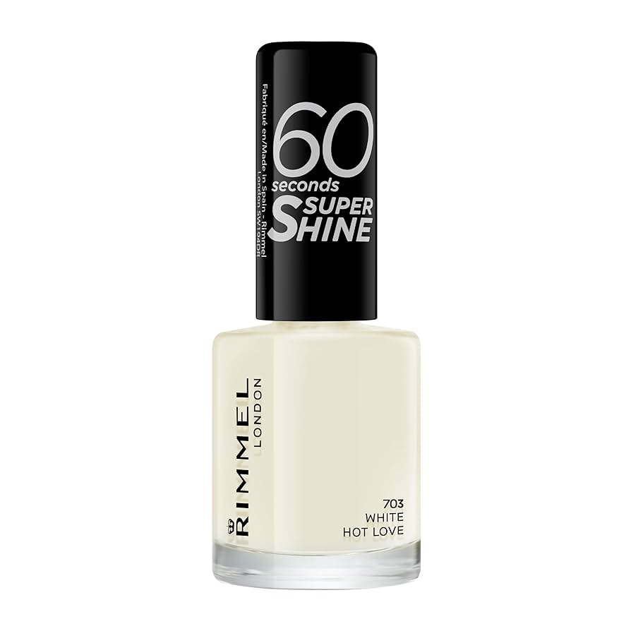 Rimmel 60 Seconds Super Shine Nail Polish - 703 White Hot Love - Branded Beauty
