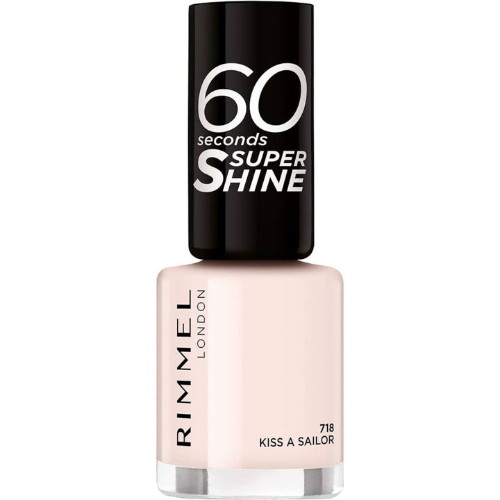 Rimmel 60 Seconds Super Shine Nail Polish - 718 Kiss A Sailor - Branded Beauty