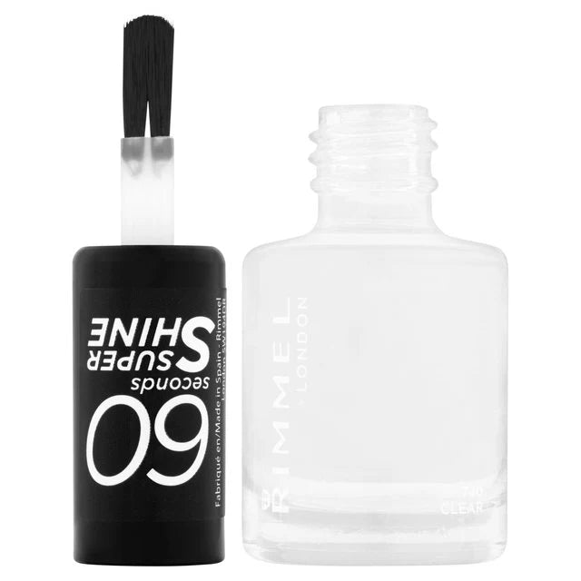 Rimmel 60 Seconds Super Shine Nail Polish - 740 Clear - Branded Beauty