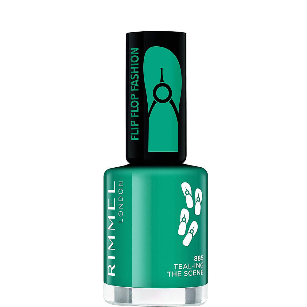 Rimmel Flip Flop Fashion 60 Seconds Super Shine Nail Polish - 885 Teal - Ing The Scene - Branded Beauty