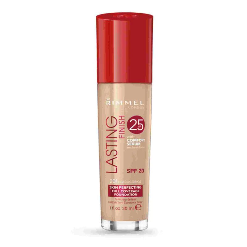 Rimmel Lasting Finish 25 Hours Foundation - 201 Classic Beige - Branded Beauty