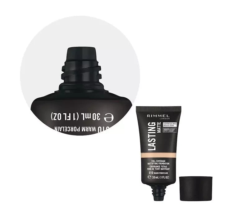 Rimmel Lasting Matte Foundation - 010 Warm Porcelain - Branded Beauty