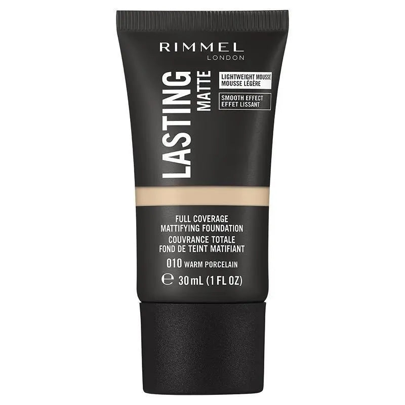 Rimmel Lasting Matte Foundation - 010 Warm Porcelain - Branded Beauty