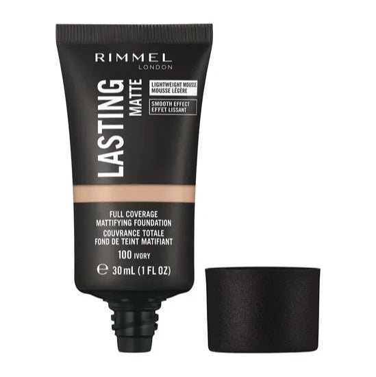 Rimmel Lasting Matte Foundation - 100 Ivory - Branded Beauty