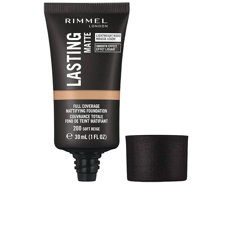 Rimmel Lasting Matte Foundation - 200 Soft Beige - Branded Beauty