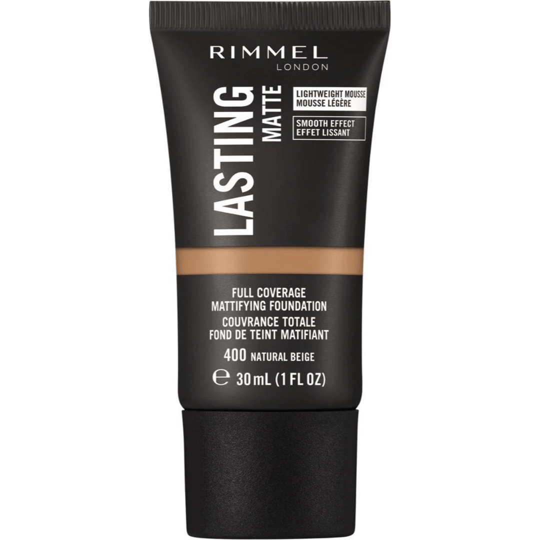 Rimmel Lasting Matte Foundation - 400 Natural Beige - Branded Beauty