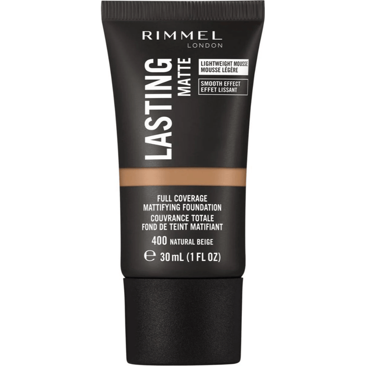 Rimmel Lasting Matte Foundation - 400 Natural Beige - Branded Beauty