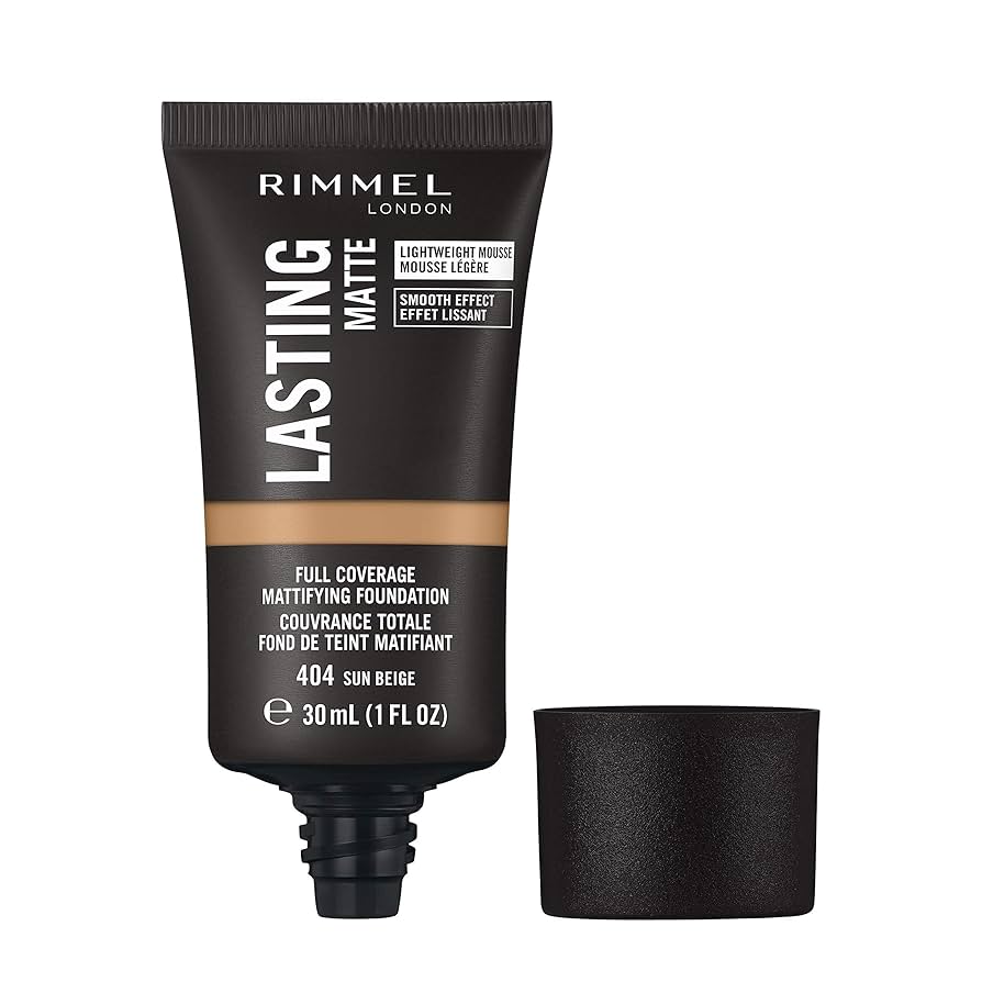 Rimmel Lasting Matte Foundation - 404 Sun Beige - Branded Beauty