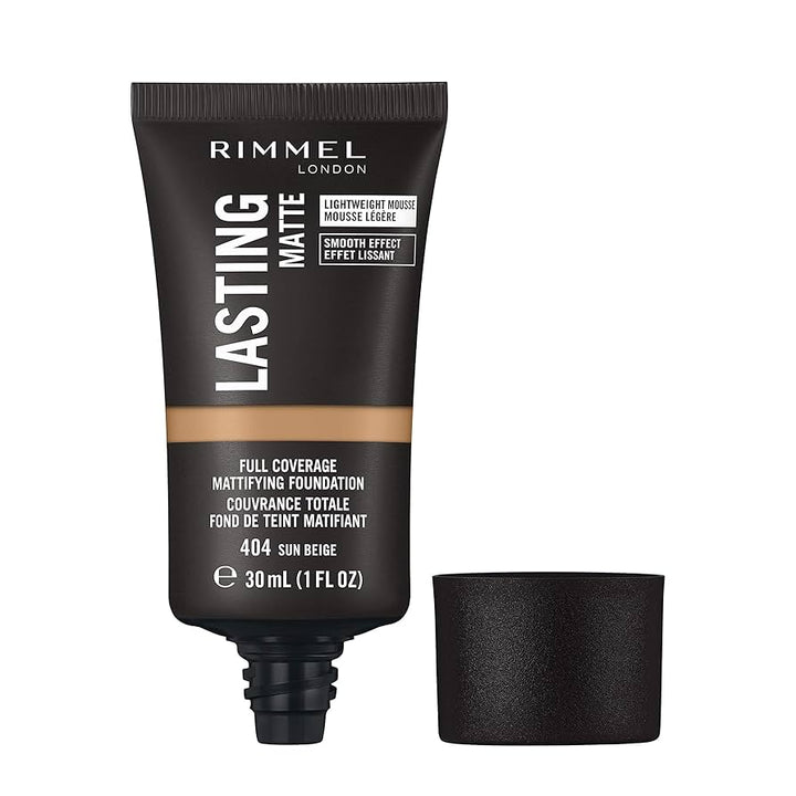 Rimmel Lasting Matte Foundation - 404 Sun Beige - Branded Beauty