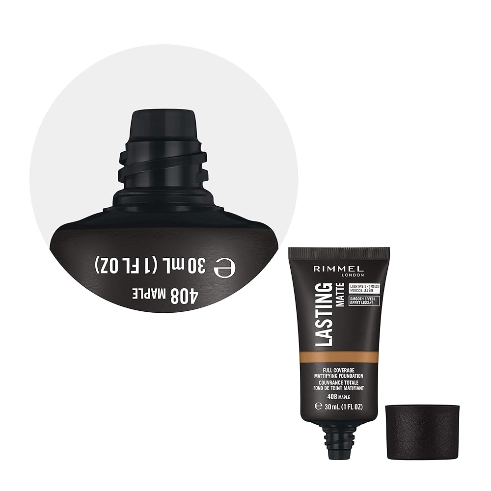 Rimmel Lasting Matte Foundation - 408 Maple - Branded Beauty