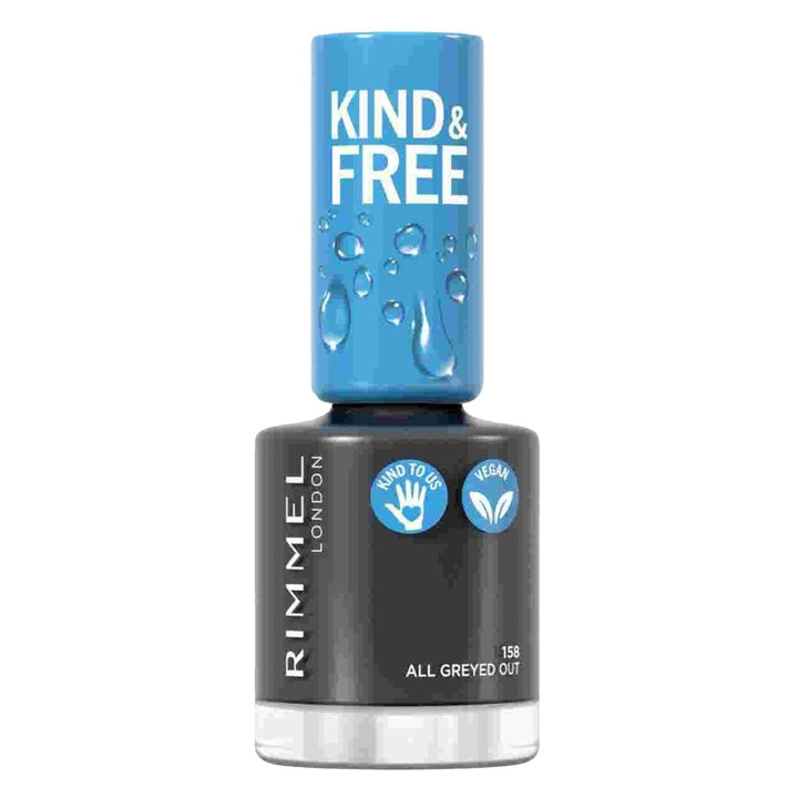 Rimmel London Kind & Free Nail Polish - 158 All Greyed Out - Branded Beauty