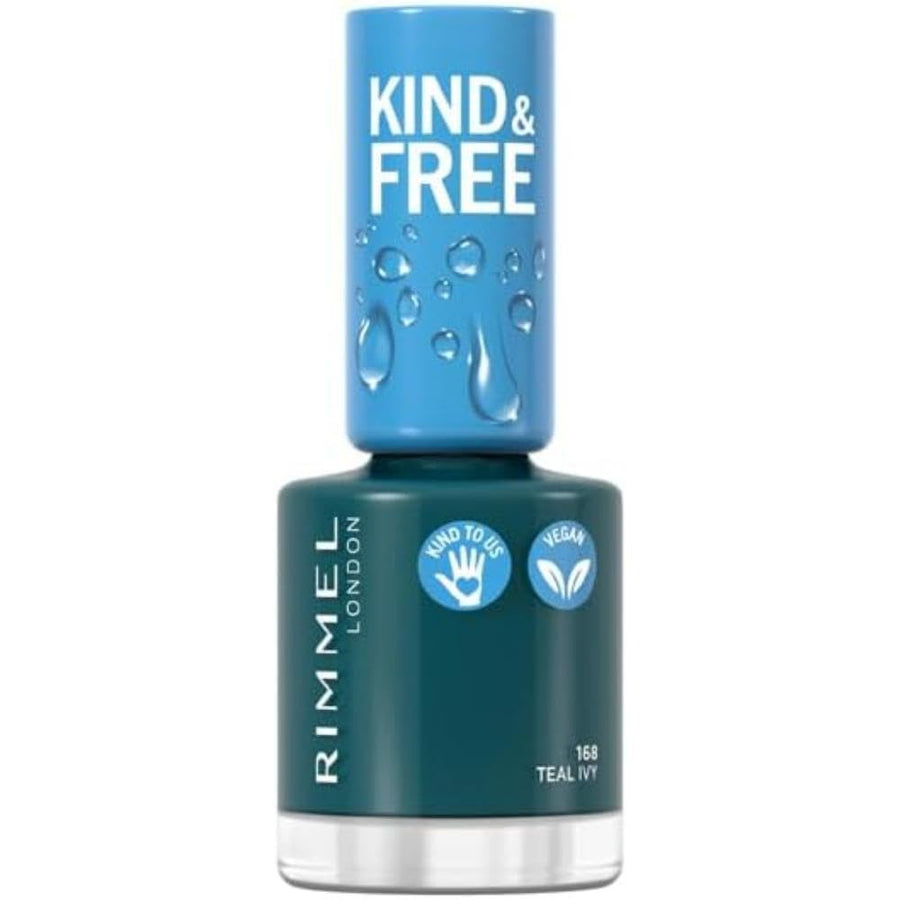 Rimmel London Kind & Free Nail Polish - 168 Teal Ivy - Branded Beauty