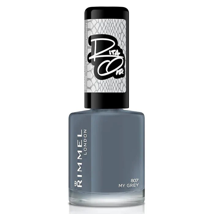 Rimmel Rita Ora 60 Seconds Super Shine Nail Polish - 807 My Grey - Branded Beauty