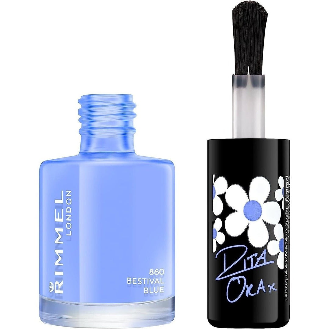 Rimmel Rita Ora 60 Seconds Super Shine Nail Polish - 860 Bestival Blue - Branded Beauty