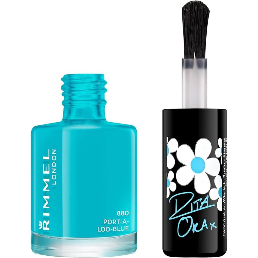 Rimmel Rita Ora 60 Seconds Super Shine Nail Polish - 880 Port - A - Loo - Blue - Branded Beauty