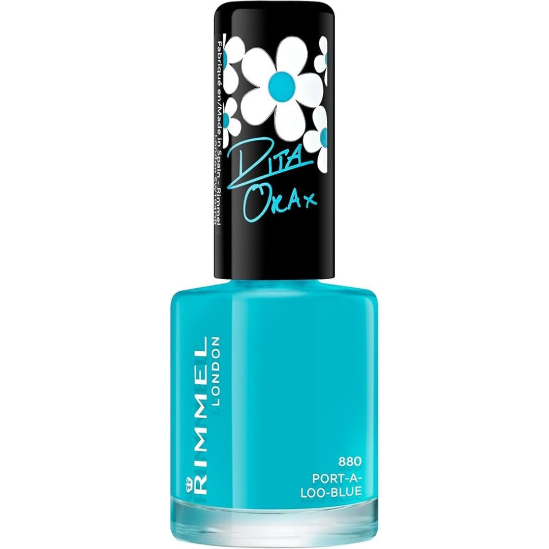 Rimmel Rita Ora 60 Seconds Super Shine Nail Polish - 880 Port - A - Loo - Blue - Branded Beauty