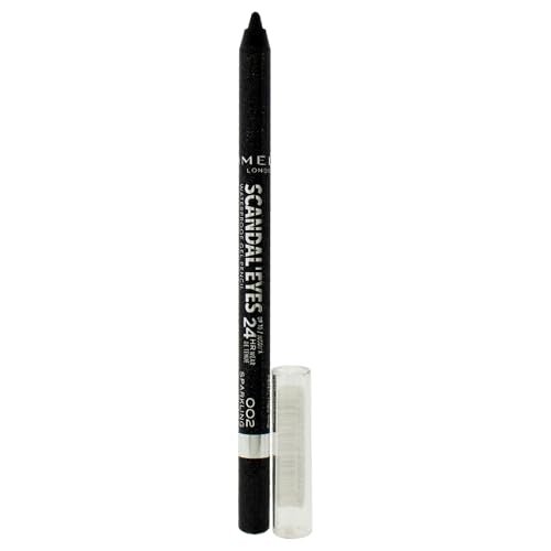 Rimmel Scandal'Eyes 24Hr Wear Eyeliner Pencil Waterproof - 002 Sparkling Black - Branded Beauty