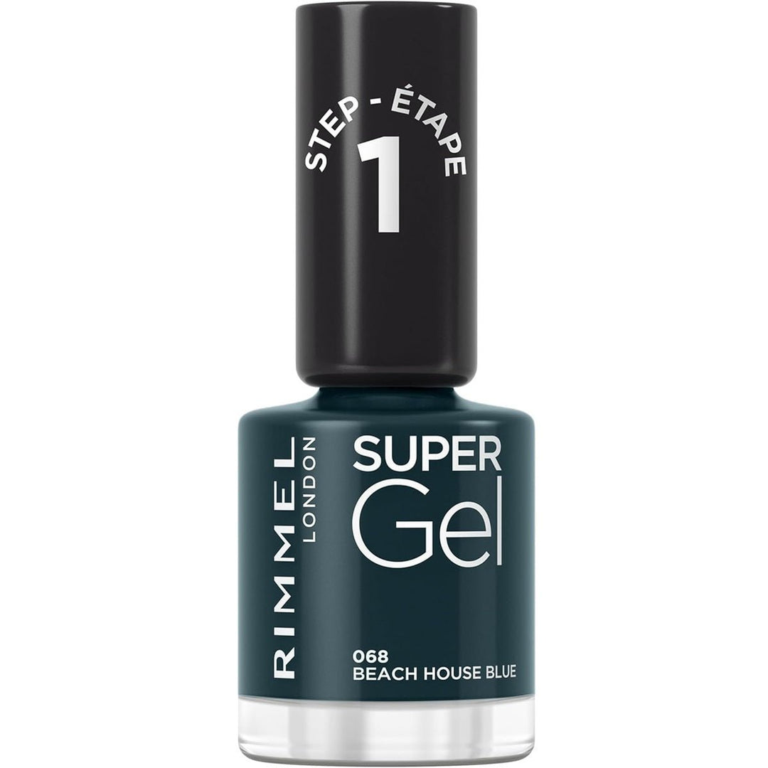 Rimmel Super Gel Nail Polish - 068 Beach House Blue - Branded Beauty