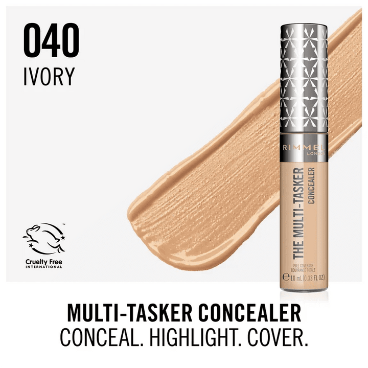 Rimmel The Multi Tasker Concealer - 040 Ivory - Branded Beauty