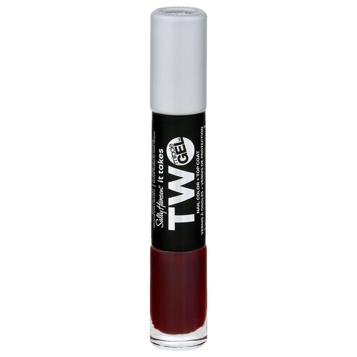 Sally Hansen It Takes Two Nail Color And Top Coat - 980 Can't Beet Royalty - Branded Beauty