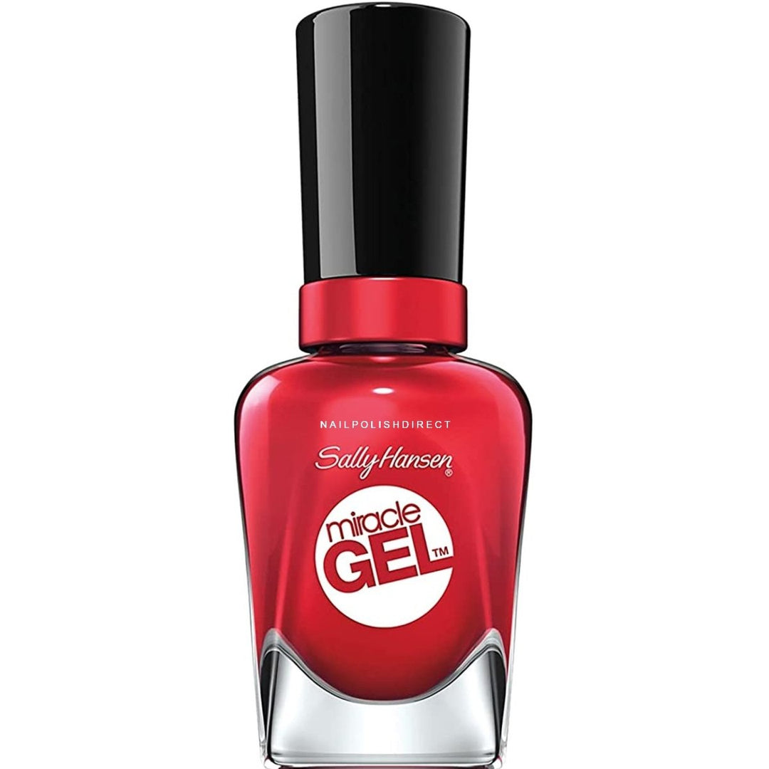 Sally Hansen Miracle Gel Nail Polish - 444 Off With Her Red ! - Branded Beauty