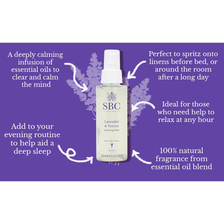 SBC Lavender & Vetiver Calming Mist - 100ml - Branded Beauty