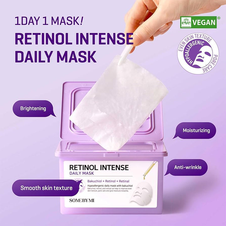 Some By Mi Retinol Intense Daily Sheet Mask x30 - Branded Beauty