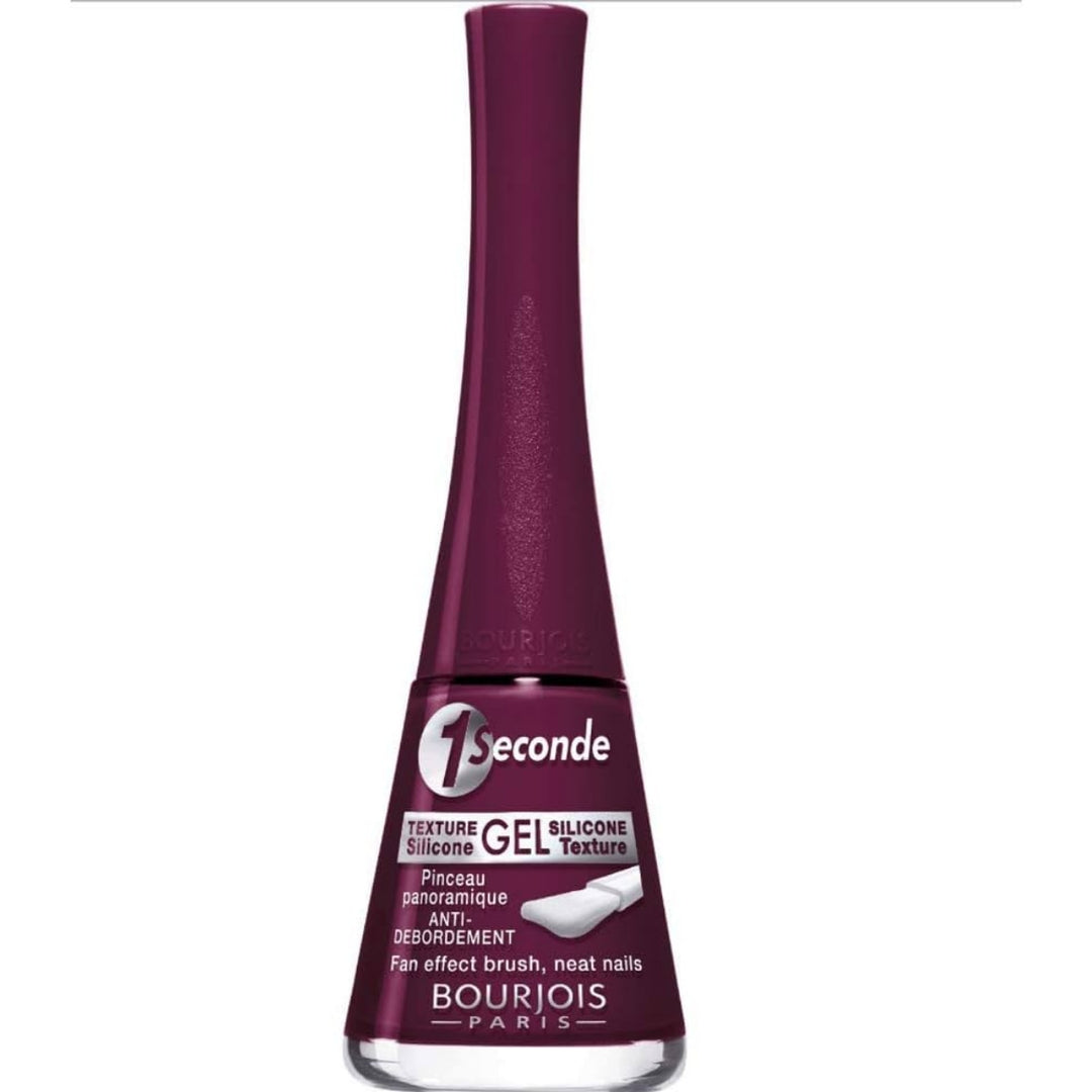 Bourjois 1 Seconde Gel Silicone Texture Nail Polish - 12 Rouge Obscur