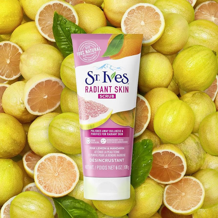 St. Ives Even & Bright Face Scrub - Pink Lemon & Mandarin Orange - Branded Beauty