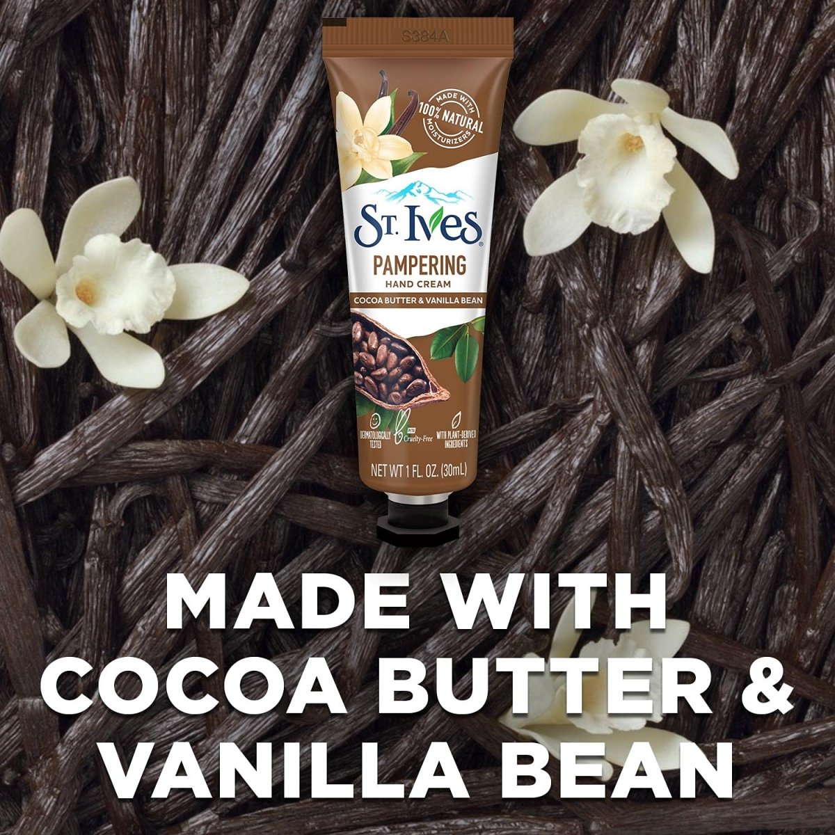 St. Ives Pampering Hand Cream - Cocoa Butter & Vanilla Bean - Branded Beauty