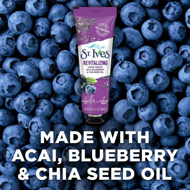 St. Ives Revitalising Hand Cream - Acai, Blueberry & Chia Seed Oil - Branded Beauty