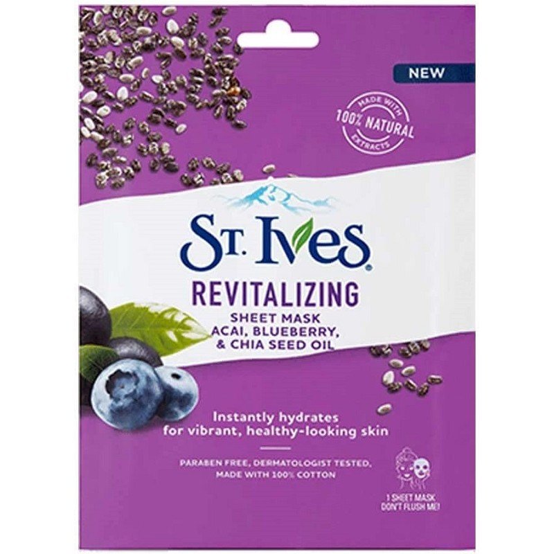ST IVES SHEET MASK REVITALISING 23ML - Branded Beauty