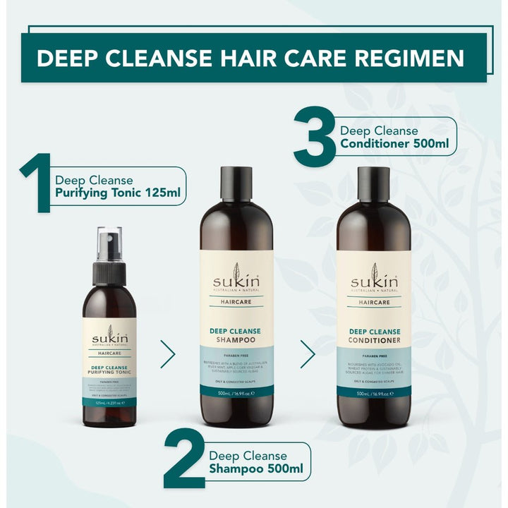 Sukin Haircare Deep Cleanse Purifying Tonic 125ml - Branded Beauty