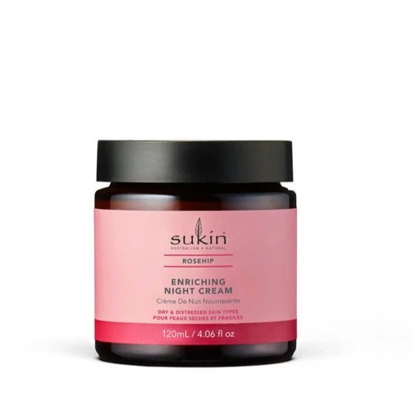 Sukin Natural Rosehip Enriching Night Cream 120ml - Branded Beauty