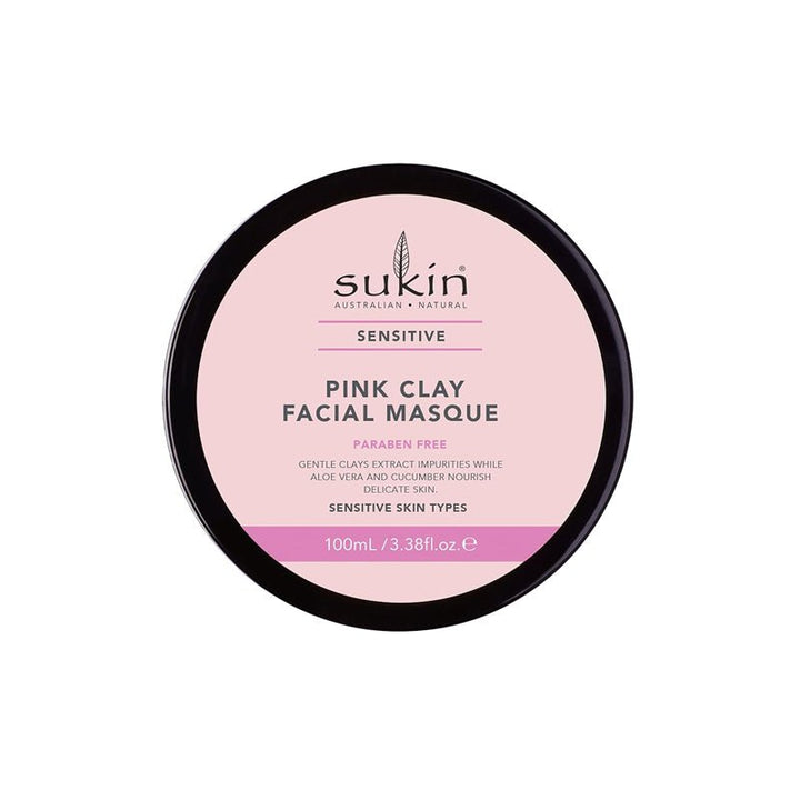 Sukin Natural Skincare Sensitive Pink Clay Facial Masque 100ml - Branded Beauty