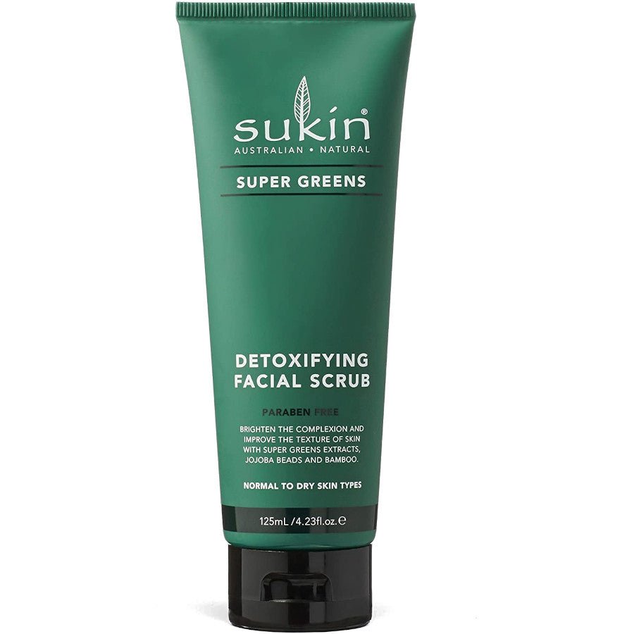 Sukin Super Greens Detoxifying Facial Scrub 125ml - Branded Beauty