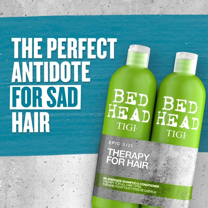 Tigi Bed Head Re - energize Shampoo and Conditioner - 2 x 750ml - Branded Beauty