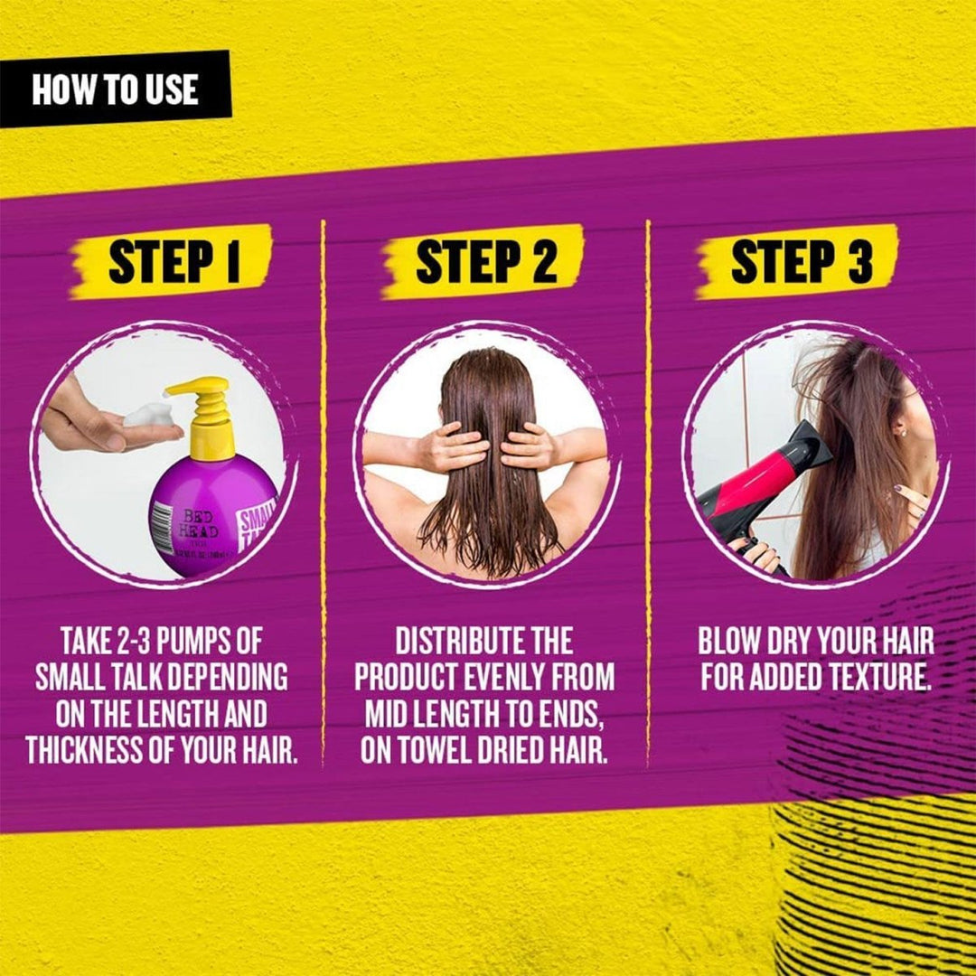 Tigi Bed Head Small Talk Thickening Hair Cream for Fine Hair - 240ml - Branded Beauty