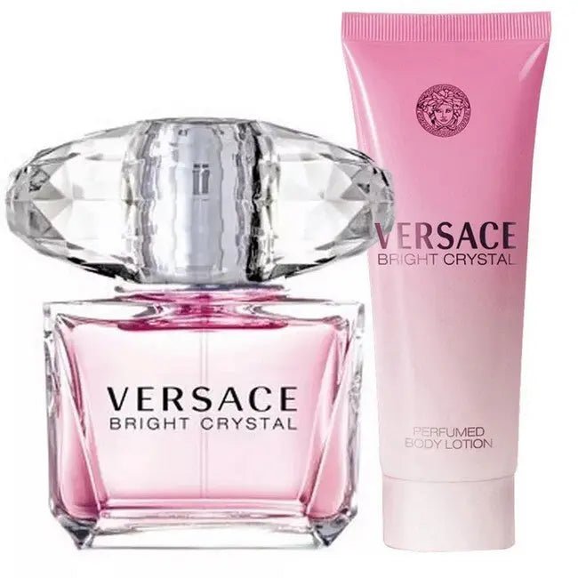 Versace Bright Crystal Set: Edt Spray 50ml + Bl 100ml - Branded Beauty