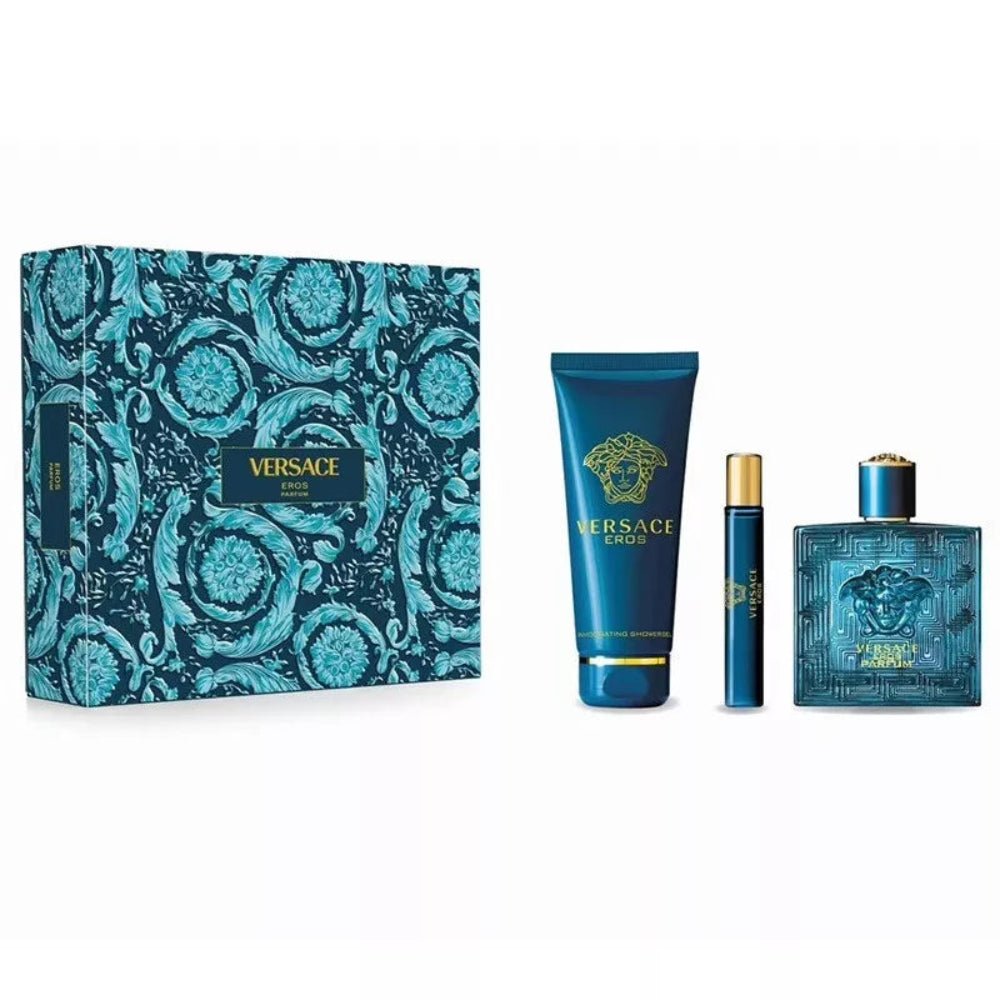 Versace Eros Set: Edp Spray 100ml + Sg 150ml + - Branded Beauty