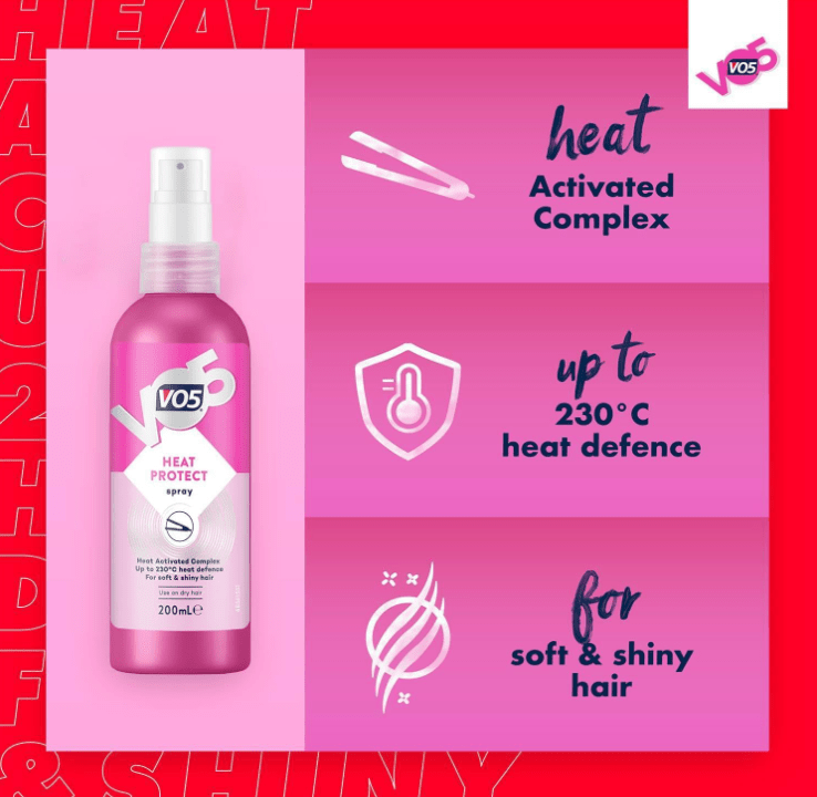 VO5 Heat Protection Spray - 200ml - Branded Beauty