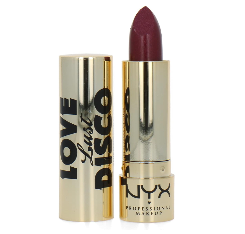 Branded Beauty NYX Love Lust Disco Satin Sparkle Lipstick - 01 Passion Forward