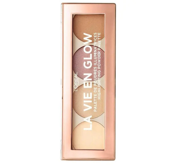 L'Oreal La Vie En Glow Highlighting Powder Palette - 01 Warm Glow - Branded Beauty