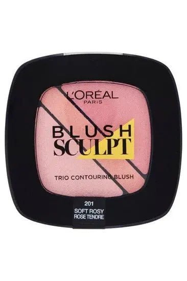 L'Oreal Paris Blush Sculpt Trio Contouring Blush - 201 Soft Rosy - Branded Beauty